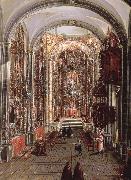 unknow artist This painting Allows us to picture the interior of a church in new spain USA oil painting reproduction
